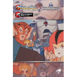 THUNDERCATS X SILVERHAWKS 3 CVR E ANIMATION ART VAR