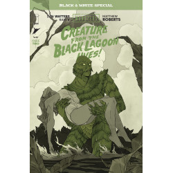 UNIVERSAL MONSTERS CREATURE FROM THE BLACK LAGOON LIVES BLACK & WHITE SPECIAL 2 (OF 2) CVR B ABIGAIL LARSON VAR