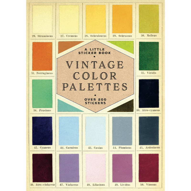 VINTAGE COLOR PALETTES STICKER BOOK TP