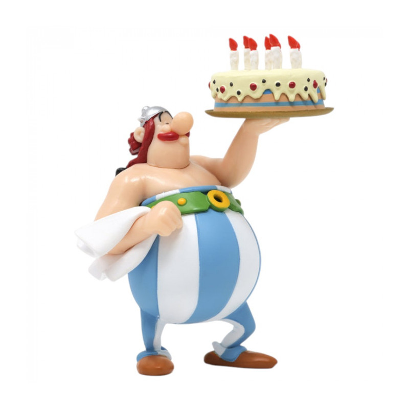 OBELIX GÂTEAU D'ANNIVERSAIRE ASTERIX FIGURINE 10 CM
