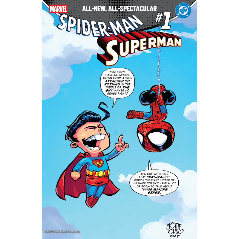 MARVEL/DC: SPIDER MAN/SUPERMAN 1 SKOTTIE YOUNG VARIANT
