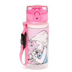 FALBALA ASTERIX GOURDE ENFANT ROSE 350ML EN PLASTIQUE TRANSPARENT
