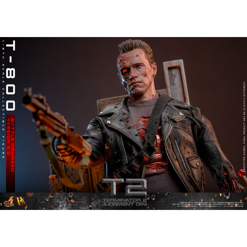 T 800 BATTLE DAMAGE VERSION TERMINATOR 2 FIGURINE MOVIE MASTERPIECE 32 CM