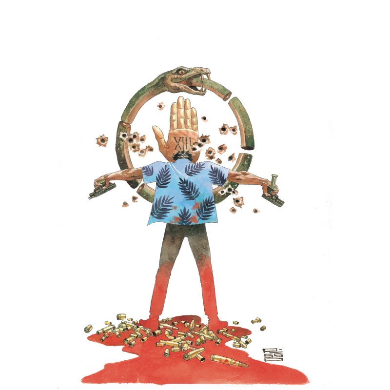 100 BULLETS THE US OF ANGER 1 (OF 8) CVR D EDUARDO RISSO CARD STOCK VAR (MR)