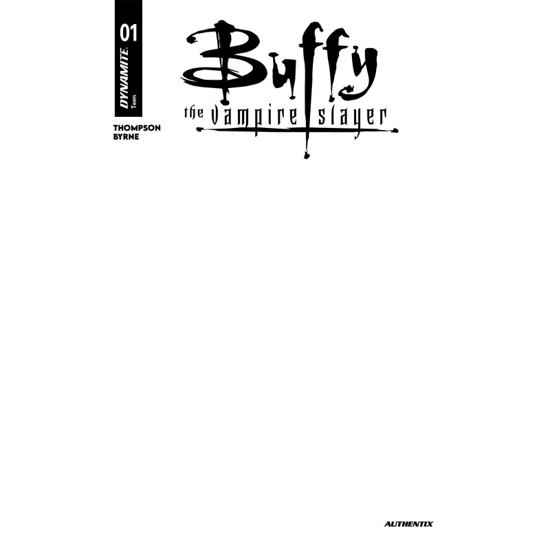 BUFFY THE VAMPIRE SLAYER 1 CVR H BLANK AUTHENTIX VAR