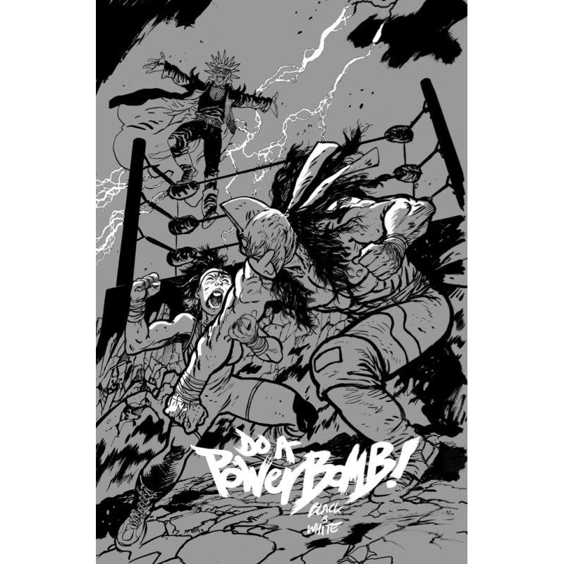 DO A POWERBOMB BLACK AND WHITE 1 (OF 3) CVR C DANIEL WARREN JOHNSON VAR