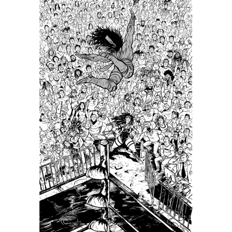 DO A POWERBOMB BLACK AND WHITE 1 (OF 3) CVR D DANIEL WARREN JOHNSON VAR