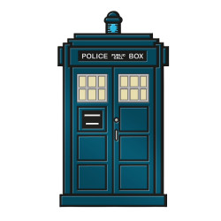 DOCTOR WHO 15TH DR TARDIS ENAMEL PIN BADGE