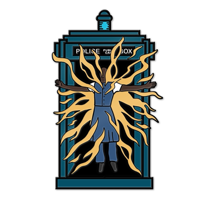 DOCTOR WHO FIFTEENTH DOCTOR REGENERATION TARDIS ENAMEL PIN BADGE