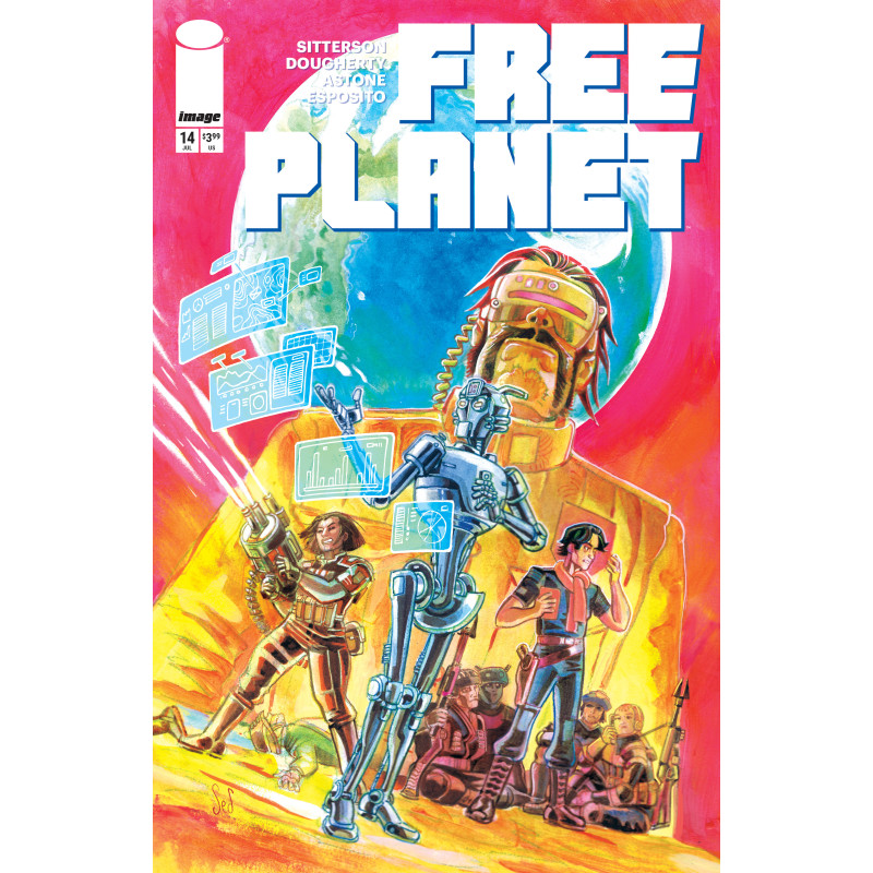 FREE PLANET 14 CVR B JED DOUGHERTY VAR