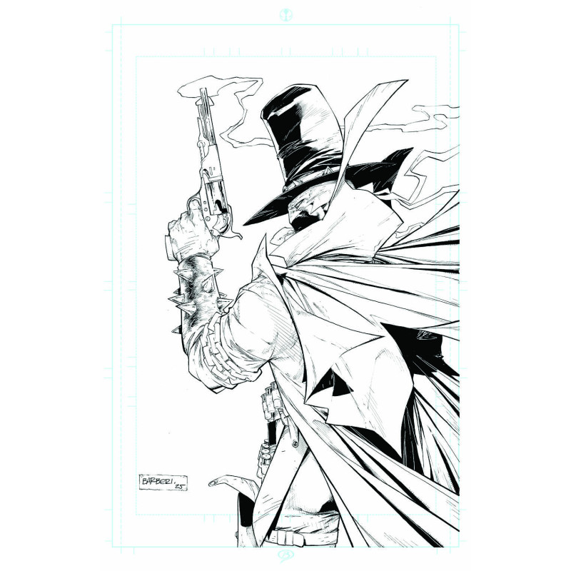 GUNSLINGER SPAWN 56 CVR B CARLO BARBERI RAW ART VAR