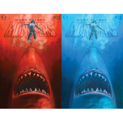 MARK SPEARS MONSTERS 11 CVR B MARK SPEARS SHARK ATTACK JAWS HOMAGE HOLOFOIL FLIP COVER VAR