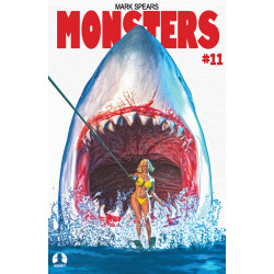MARK SPEARS MONSTERS 11 CVR C MARK SPEARS SHARK WEEK JAWS 2 HOMAGE VAR