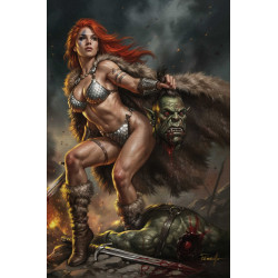 RED SONJA SHE DEVIL WITH A SWORD 3 CVR F LUCIO PARRILLO METAL PREMIUM VAR