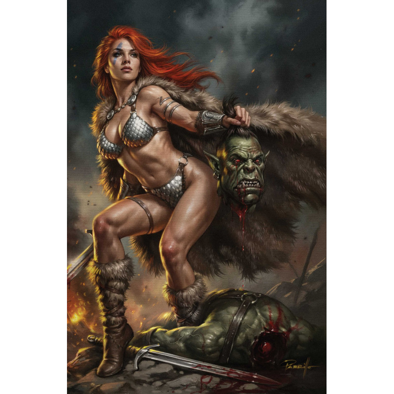 RED SONJA SHE DEVIL WITH A SWORD 3 CVR F LUCIO PARRILLO METAL PREMIUM VAR