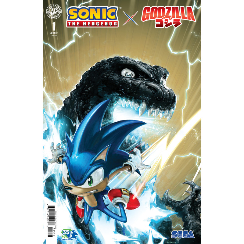 SONIC THE HEDGEHOG X GODZILLA 1 VARIANT D (CRAIN)
