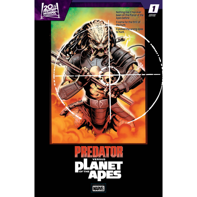 PREDATOR VS. THE PLANET OF THE APES 1 CHRIS CAMPANA MOVIE POSTER HOMAGE VARIANT