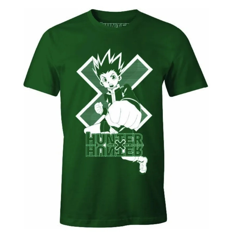 HUNTER X HUNTER GON T SHIRT VERT MONOCHROME M
