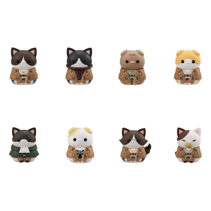 ATTACK ON TITAN MEGA CAT PROJECT ATTACK ON TINYAN FIGURES GATHERING SCOUT REGIMENT DANYAN 3 CM