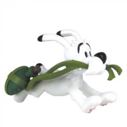 IDEFIX COURANT AVEC LA GOURDE DE POTION FIGURINE ASTERIX