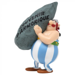 OBELIX MENHIR SOUVENIR D ARMORIQUE FIGURINE ASTÉRIX 9 CM