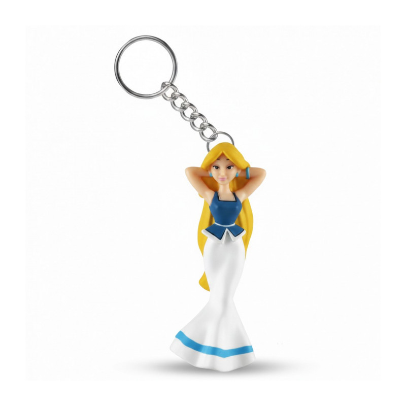FALBALA MAINS DANS LES CHEVEUX PORTE CLES ASTERIX 7.5 cm