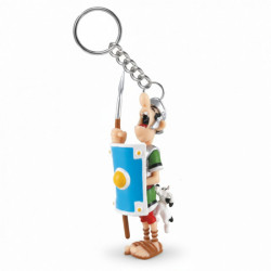 ROMAIN MORDU PAR IDEFIX PORTE CLES ASTERIX 7 CM