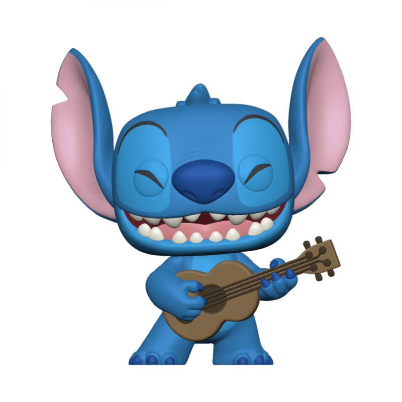 STITCH WITH UKELELE LILO AND STITCH POP DISNEY VINYL FIGURINE 9 CM