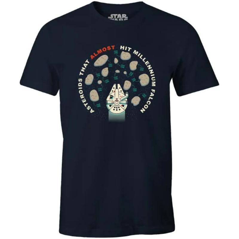 ASTEROIDS THAT ALMOST HIT STAR WARS T SHIRT MARINE HOMMES LARGE L