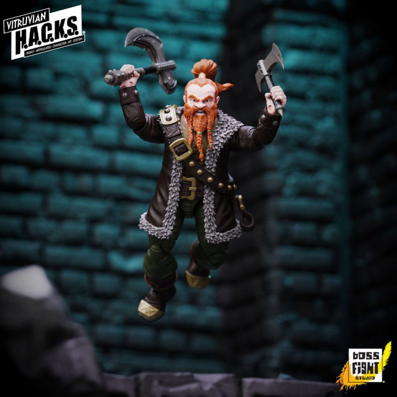 DWARF MERCENARY GRIMGROM VITRUVIAN HACKS FIGURINE 12 CM