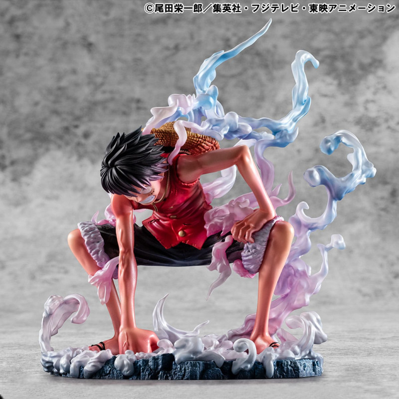 MONKEY D LUFFY GEAR 2 ONE PIECE STATUETTE P O P EDITION LIMITEE 19 CM