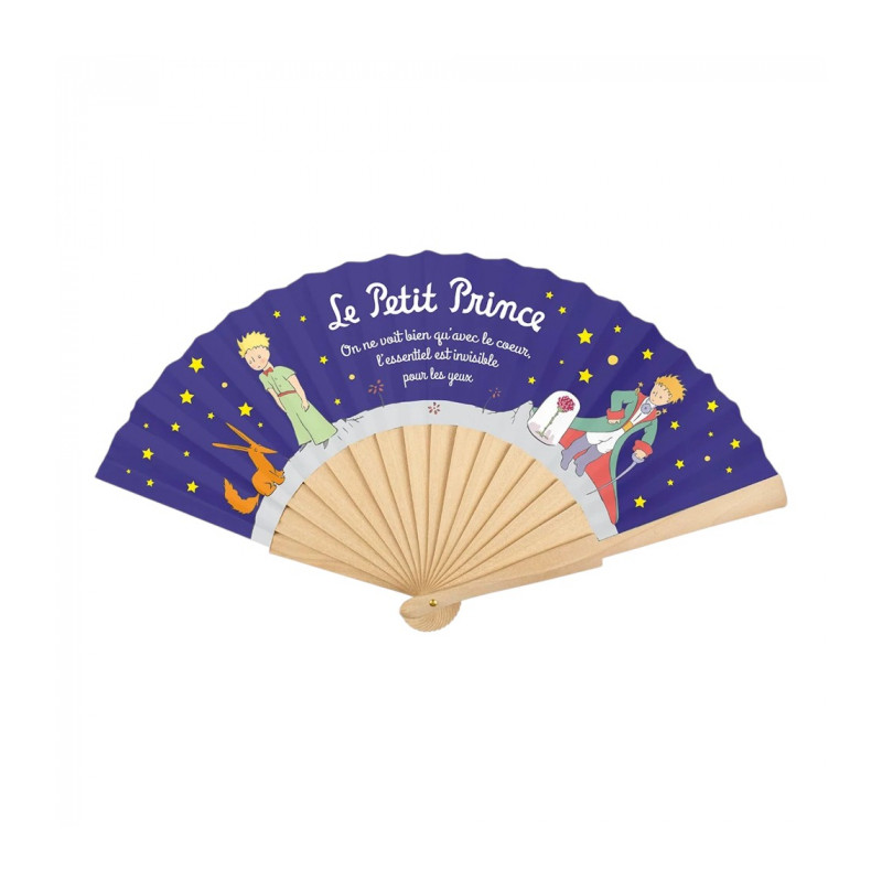EVENTAIL EN BOIS LE PETIT PRINCE NUIT ETOILEE