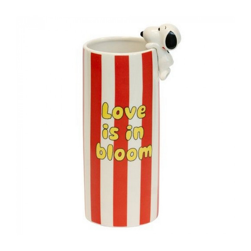 VASE EN PORCELAINE SNOOPY ROUGE 26.7 CM