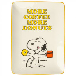 PLATEAU SNOOPY MORE COFFEE MORE DONUTS 16X22 CM