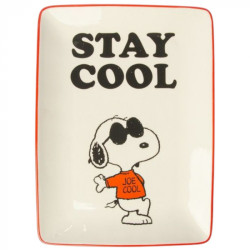 PLATEAU EN PORCELAINE SNOOPY STAY COOL 16X22 CM