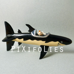 TINTIN ET MILOU DANS LE REQUIN FIGURINE PIXI