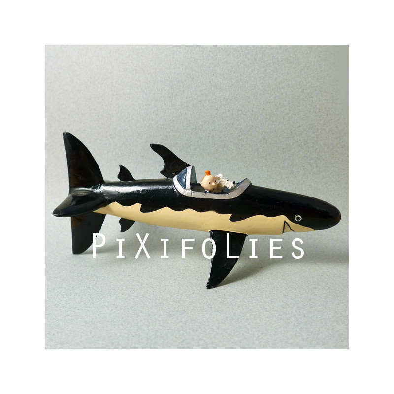 TINTIN ET MILOU DANS LE REQUIN FIGURINE PIXI