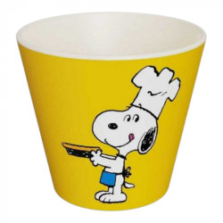 TASSE CAFE PEANUTS SNOOPY CUISINIER JAUNE 90 ML