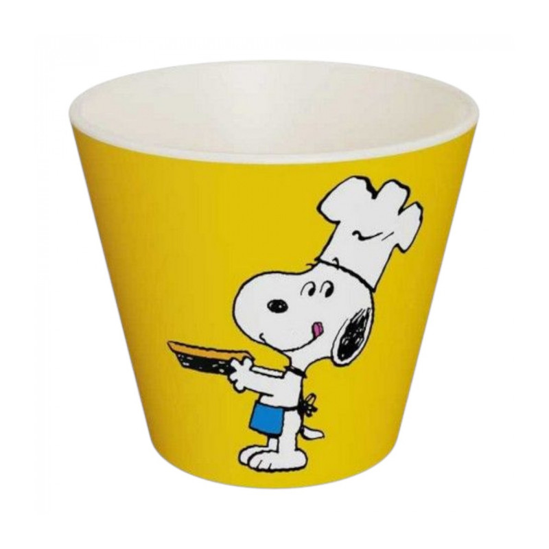 TASSE CAFE PEANUTS SNOOPY CUISINIER JAUNE 90 ML