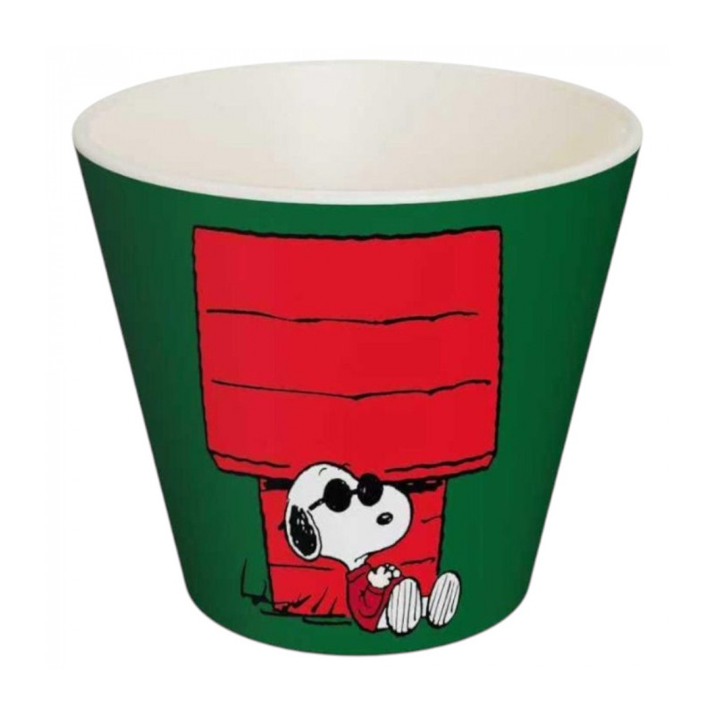 TASSE CAFE PEANUTS SNOOPY GOOD VIBES VERTE 90 ML