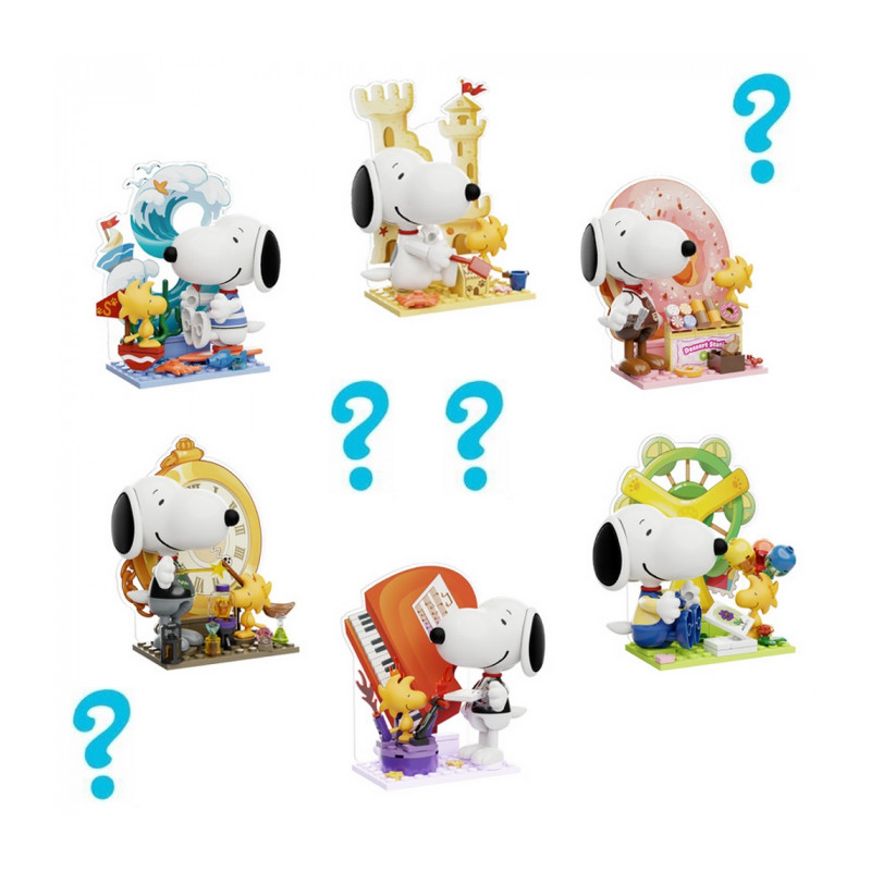 BLIND BOX SNOOPY SET DE CONSTRUCTION 10 A 12 CM