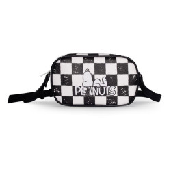 PEANUTS SAC A BANDOULIERE SNOOPY CHECKERBOARD LOGO