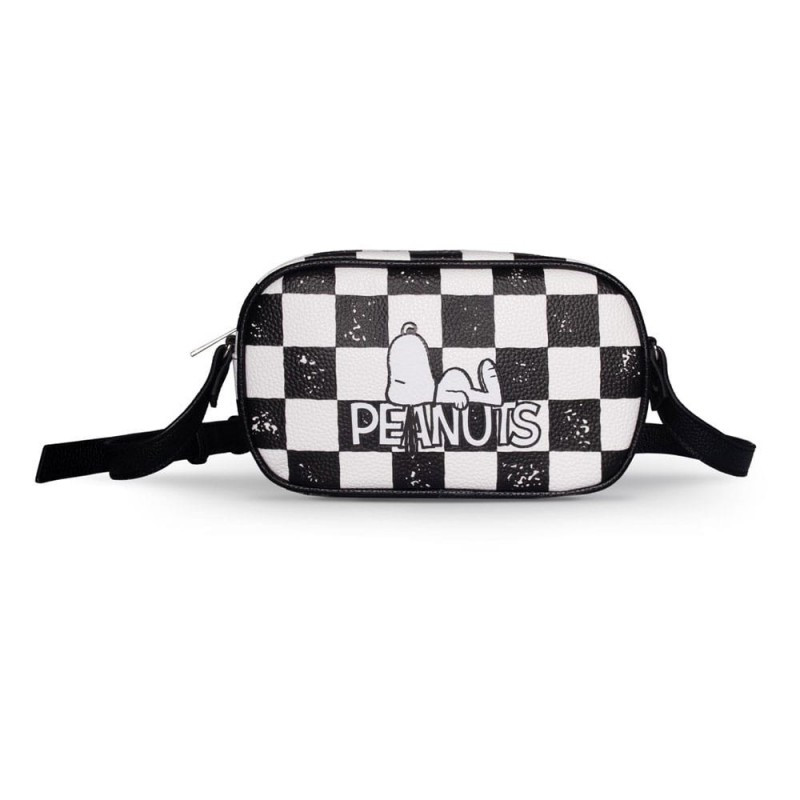 PEANUTS SAC A BANDOULIERE SNOOPY CHECKERBOARD LOGO