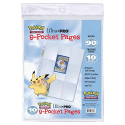 PAQUET DE 10 FEUILLES DE CLASSEUR POKEMON