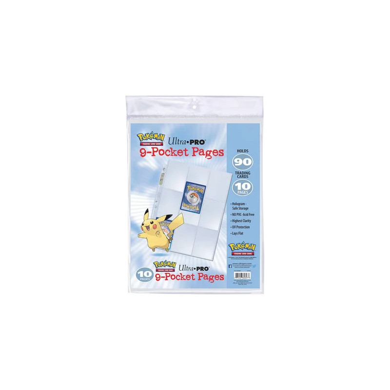 PAQUET DE 10 FEUILLES DE CLASSEUR POKEMON