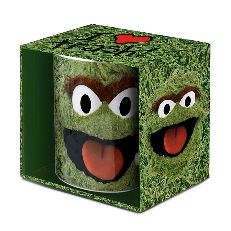 OSCAR THE GROUCH I LOVE TRASH MUG SESAME STREET