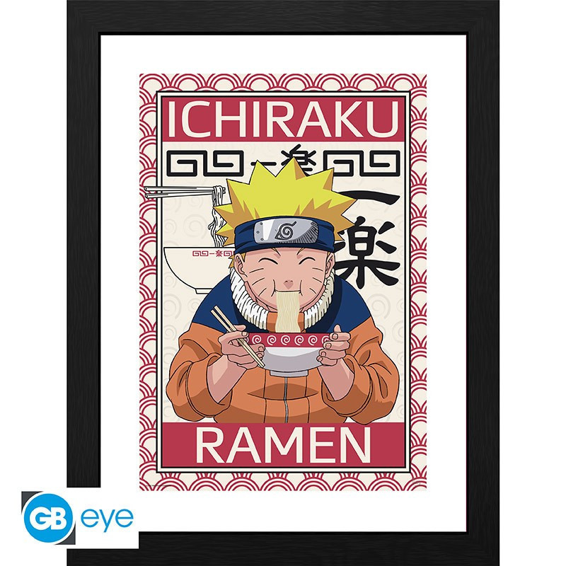 ICHIRAKU RAMEN NARUTO AFFICHE CADRE 30 X 40