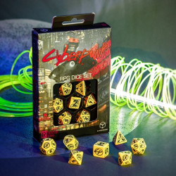 CYBERPUNK RED DANGER ZONE 7 PC RPG DICE SET