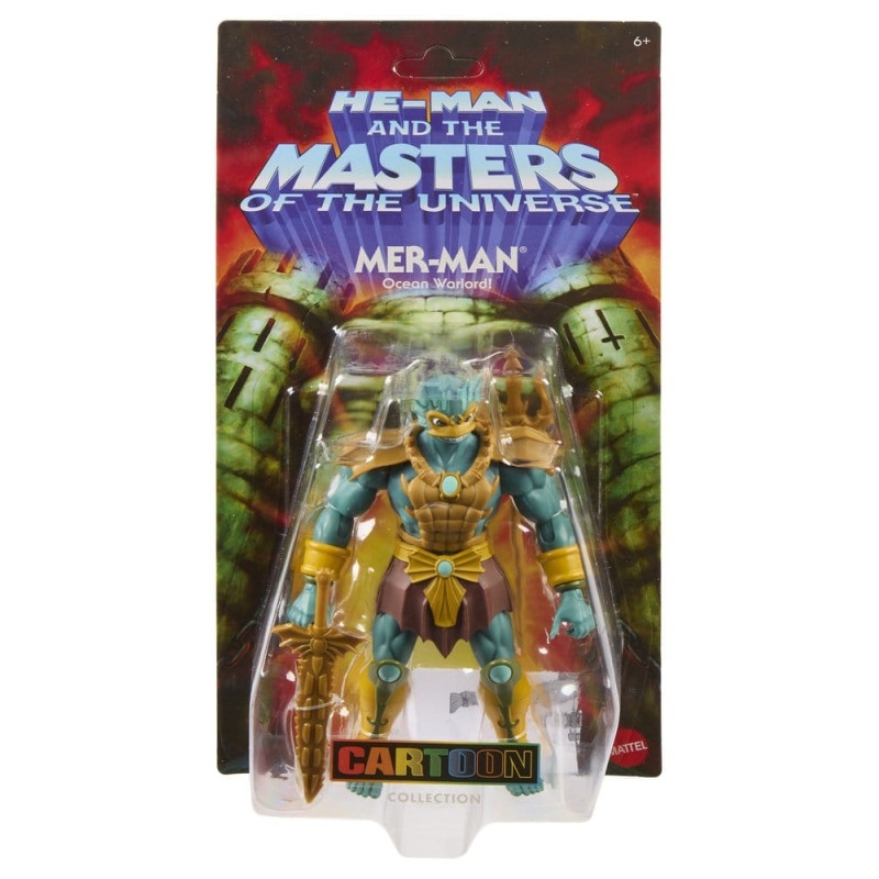 MER MAN MASTERS OF THE UNIVERSE CARTOON COLLECTION MOTU FIGURINE 14 CM