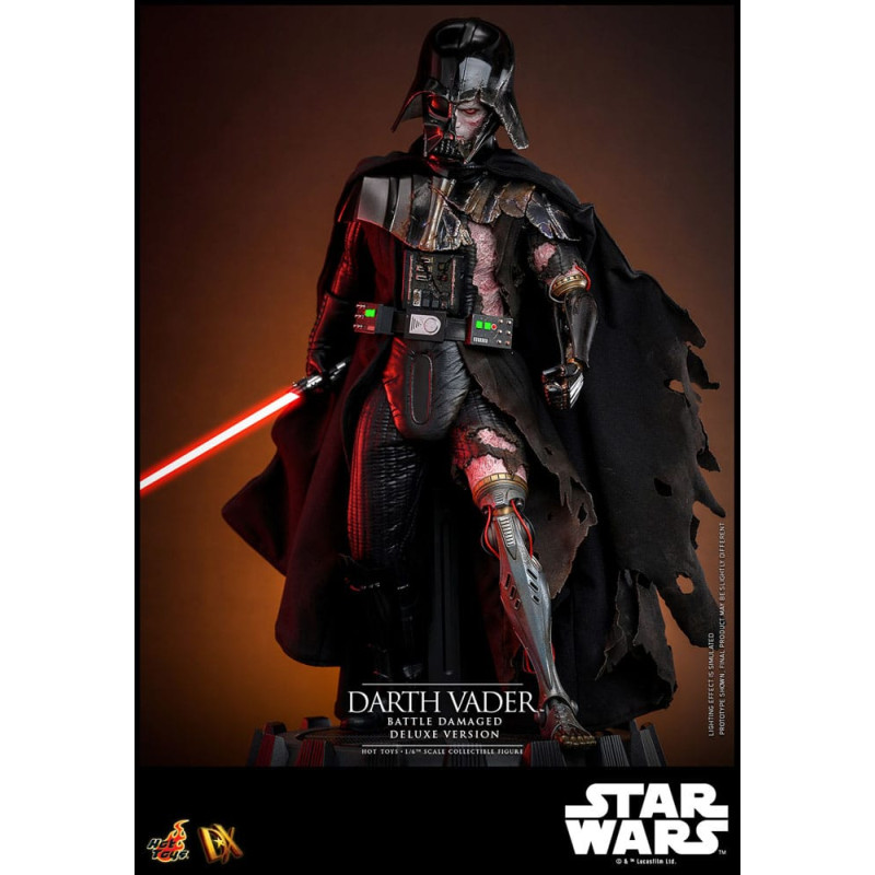 DARTH VADER BATTLE DAMAGED VERSION MOVIE MASTERPIECE FIGURINE STAR WARS 35 CM